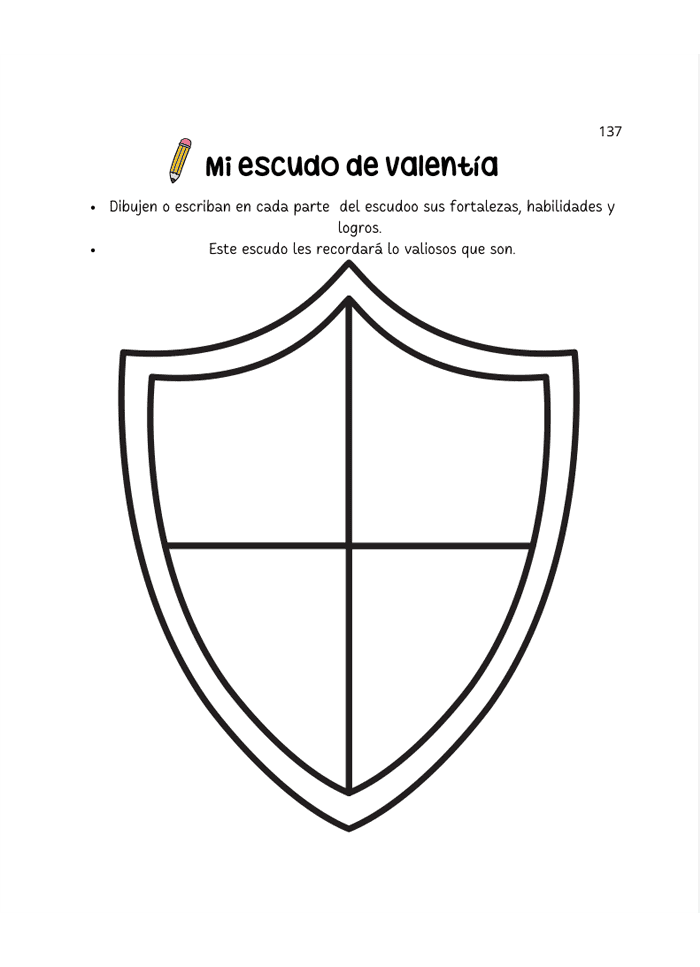 Actividad Mi escudo de valentía